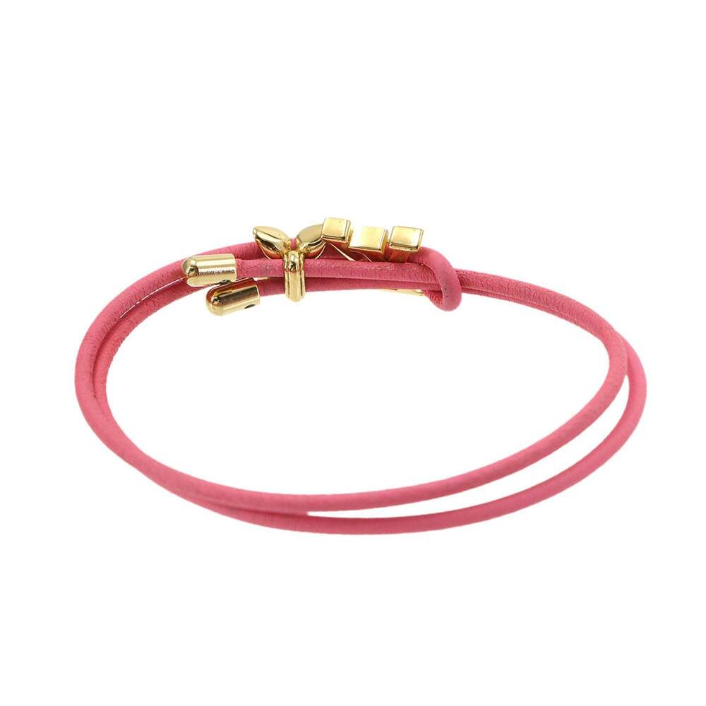 LOUIS VUITTON Pink Leather Charm Bracelet - Picture 2 of 7